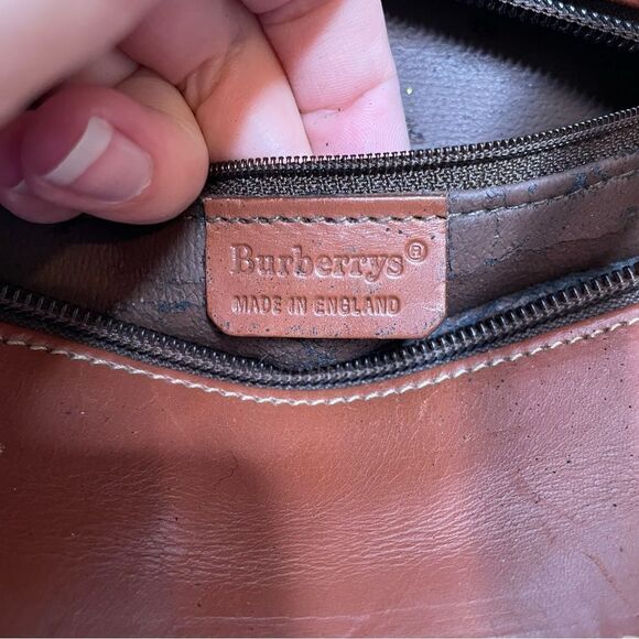 Burberry Wool Vintage Nova Check Signature Plaid Tote Shoulder Bag Purse Tan - Picture 9 of 14